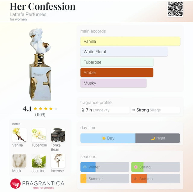 عطر ادکلن هرکانفیشن Her Confessin از شرکت لطافه Lattafa