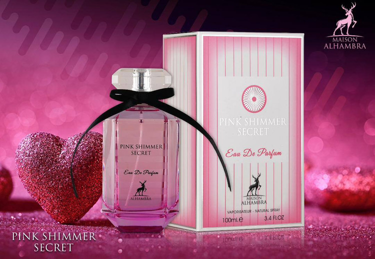 ادکلن پینک شیمر سکرت مشابه ادکلن بامبشل از برند الحمبرا Maison Alhambra Pink Shimmer Secret