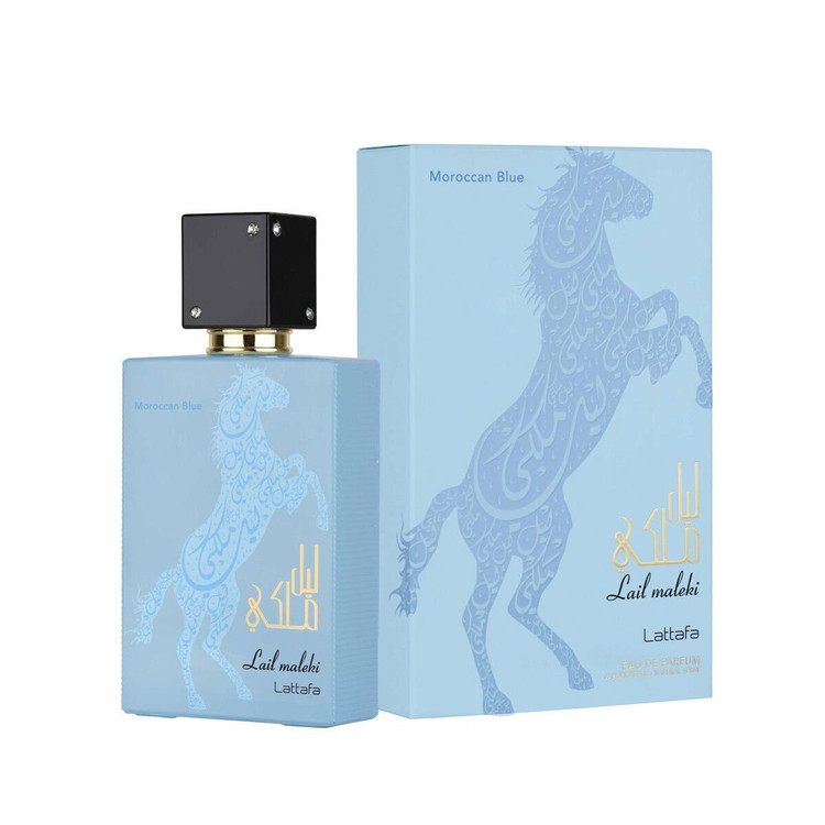 ادکلن لیل الملکی آبی از برند لطافه Lattafa Lail Al Maleki Moroccan Blue مشابه مون بلان لجند اینتنس